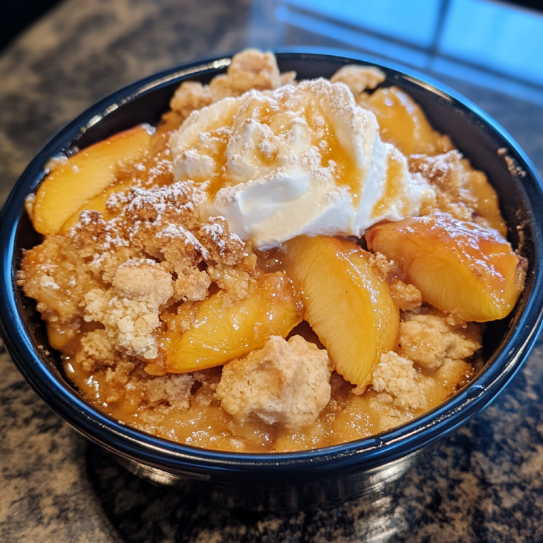 Air Fryer Peach Cobbler